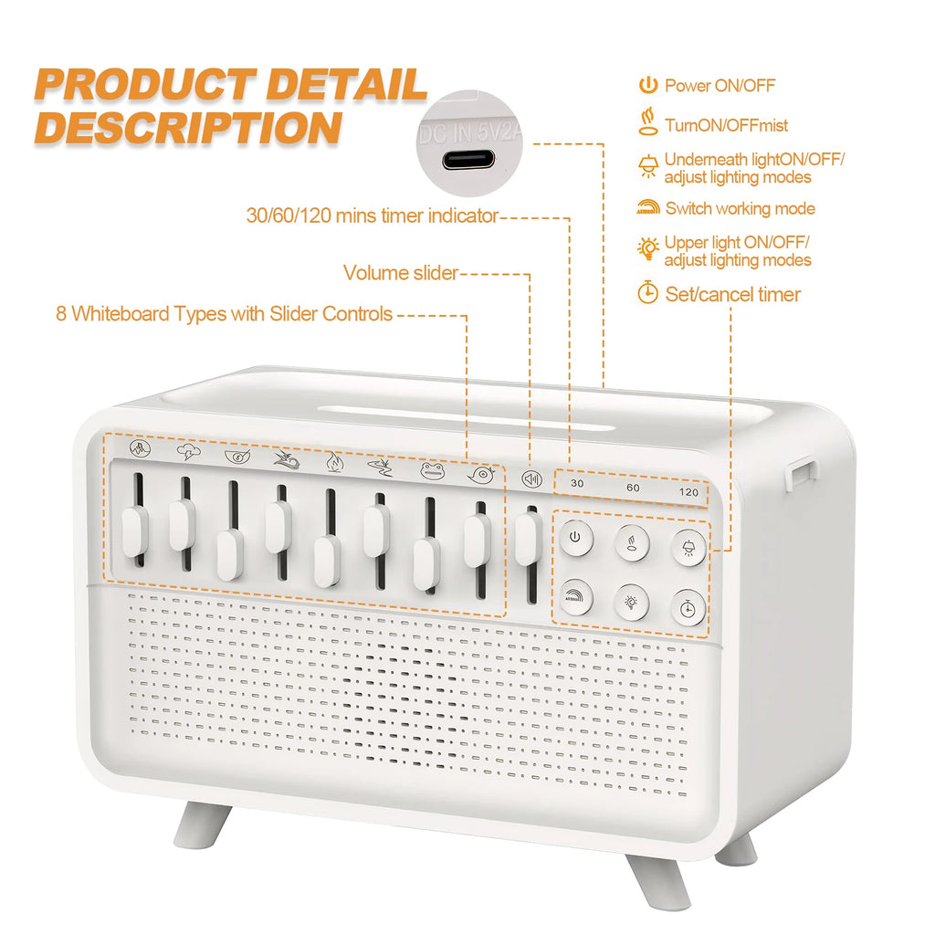 SerenityWave White Noise & Bluetooth Speaker