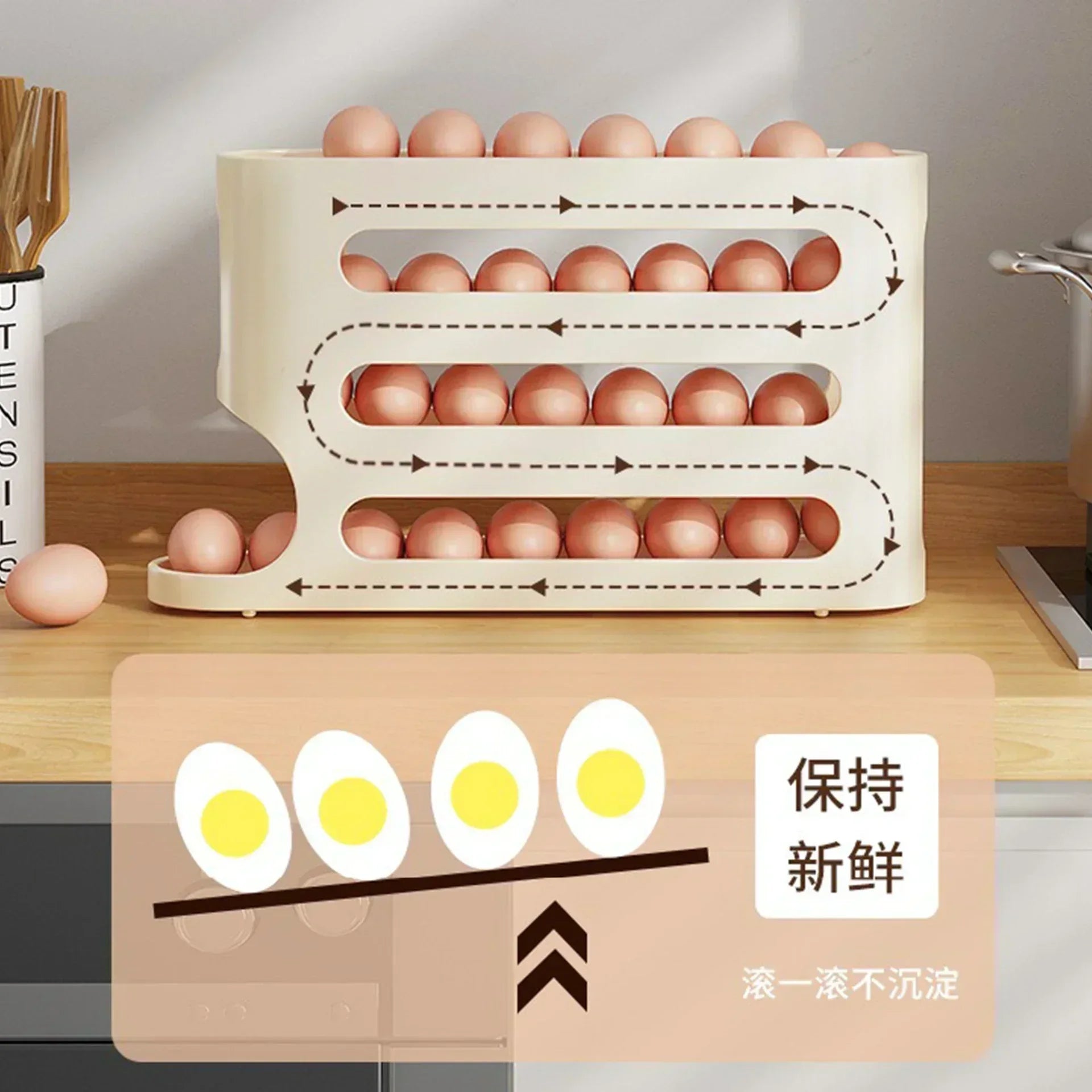 EggFlow™ Automatic Rolling Organizer