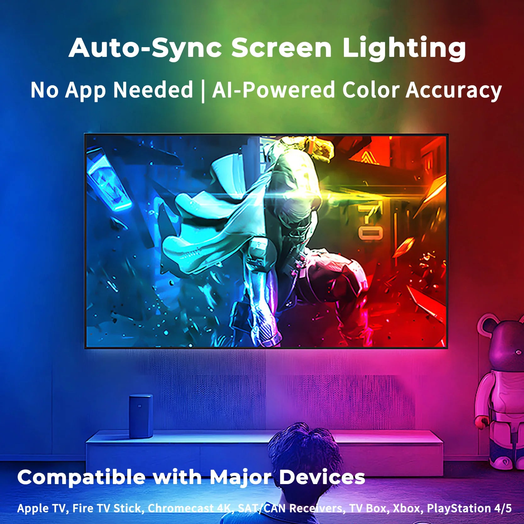 AuraSync™ Reactive TV LED Backlight